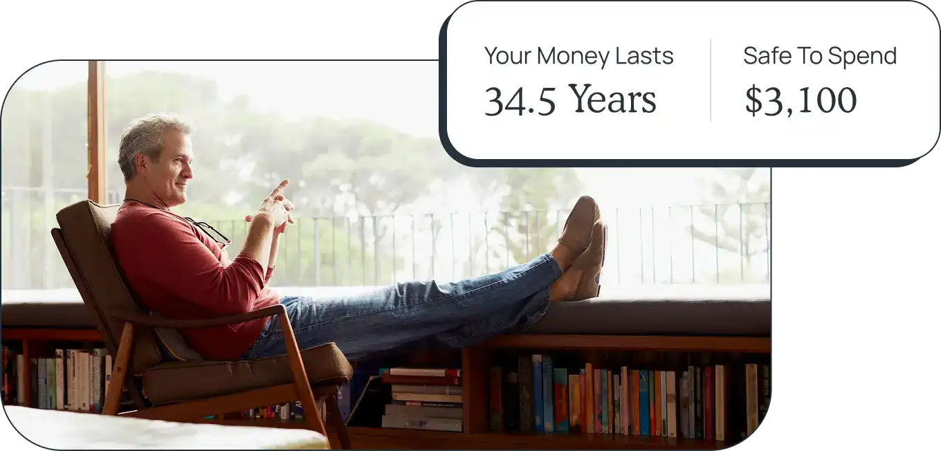 Man with his feet up